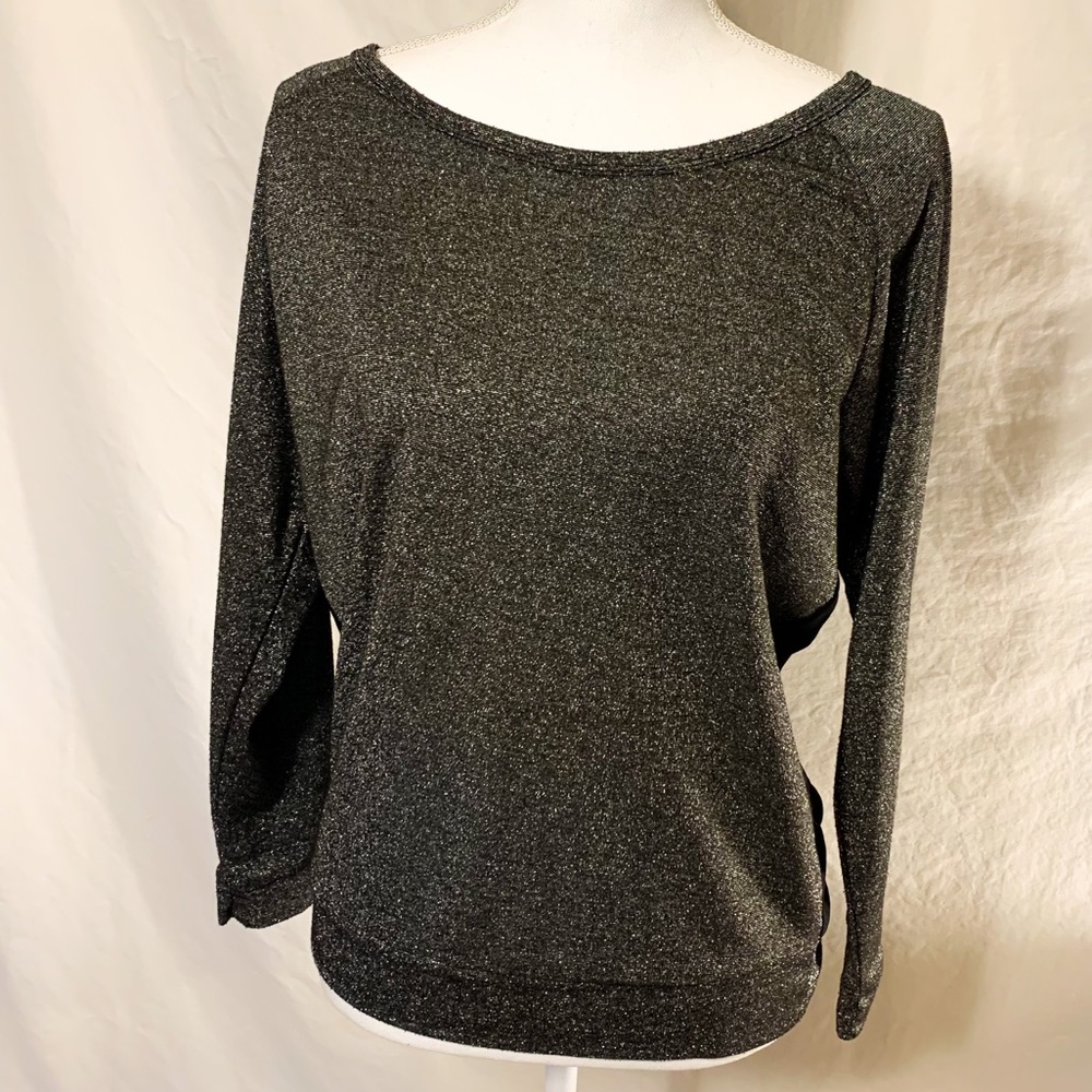 sparkly cotton on mesh shirt xs